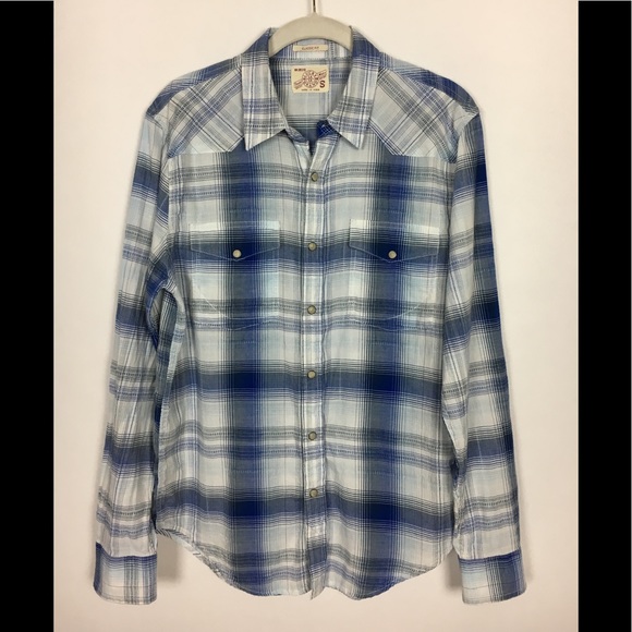 Lucky Brand Other - Lucky Brand Plaid Pearl Snap Shirt Men's Sz Small